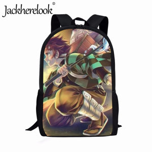 Japanese Anime Pattern Bookbag for Middle School Students