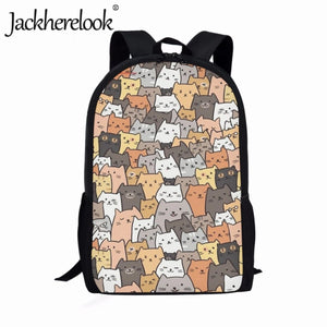 Cute Cat Pattern Kids School Backpack