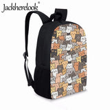 Cute Cat Pattern Kids School Backpack