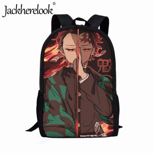 Jackherelook Kimetsu?No?Yaiba School Bags Warm Blood Style Bookbags