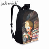 Lovely Boy Girl Illustration School Bags Kids Backpacks Birthday Gift