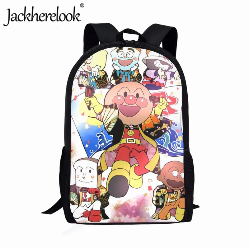 Anpanman Child Backpack Kids School Bags Boys Girls Large Capacity