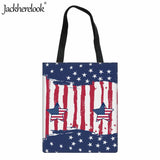 Shoulder Bag Women's Casual Handbag US Flag Print Tote Bag