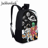 Jackherelook Astronauts Pattern Kids School Bag Bookbag for Boy Girl's Backpack