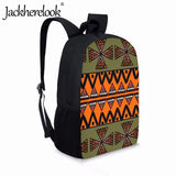 Tribal Totem Print School Backpack for Boy Girl