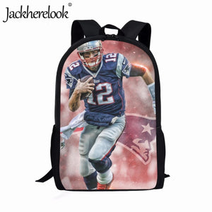 Tom-Brady Rugby Star Print 17in Backpack