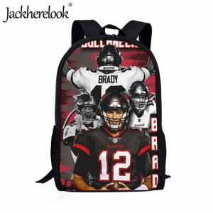Tom-Brady Rugby Star Print 17in Backpack