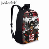 Tom-Brady Rugby Star Print 17in Backpack