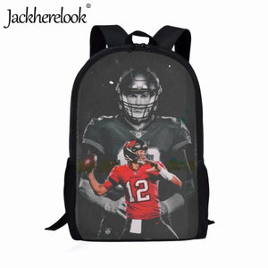 Tom-Brady Rugby-Star School Backpack for Kids Boy's