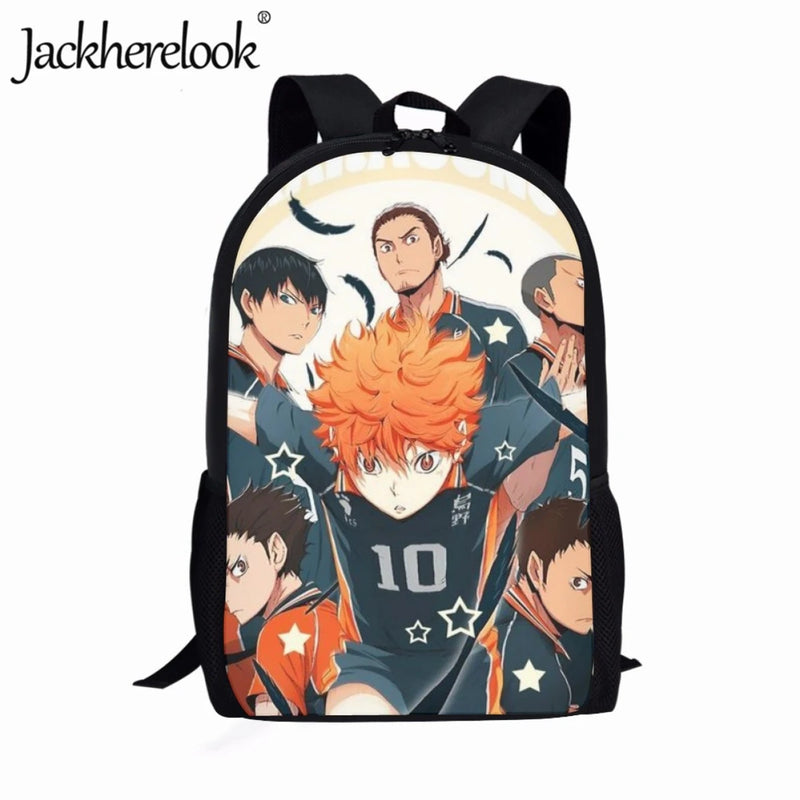 Haikyuu Print School Backpack for Kids, Teenager Boys Girls Book Bag