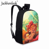 Girl Illustration Pattern Schoolbags Travel Backpacks Kids Birthday Gift