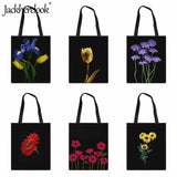Flowers Print Tote Bag Large Capacity Women's Shopping Bag