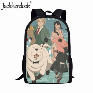 Jackherelook Spy x Family Backpack for Girls Student School Bag
