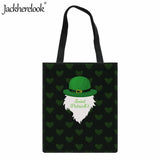 St. Patrick's Shoulder Bag Large Capacity Canvas Shopping Lady Tote