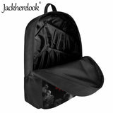 Dark Gothic Rose Butterfly Pattern Schoolbags for Teens, Boys and Girls