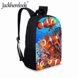 Underwater World Pattern Schoolbag for Kids Student Book Bags