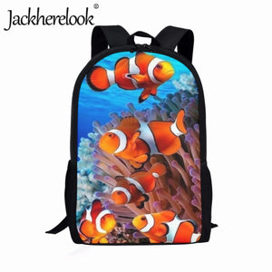 Underwater World Pattern Schoolbag for Kids Student Book Bags