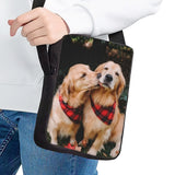 Warm Puppy Pattern Kids Crossbody Bag School Travel Shopping Bag