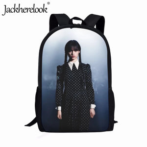 Jackherelook Wednesday Addams Backpack for Teenager