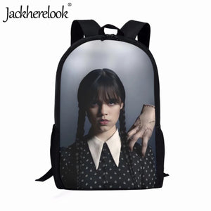 Jackherelook Wednesday Addams Backpack for Teenager
