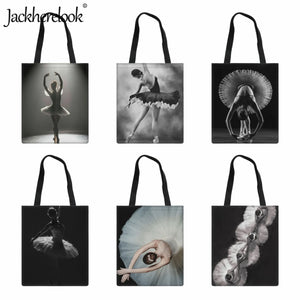 Ballet Dancer Canvas Shoulder Bag Large Capacity Travel Bag