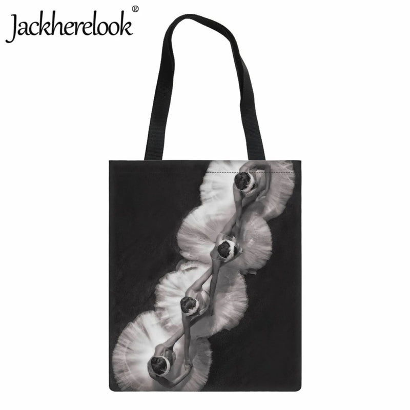 Ballet Dancer Canvas Shoulder Bag Large Capacity Travel Bag