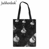 Ballet Dancer Pattern Shoulder Bag Classic Canvas Cloth Bag