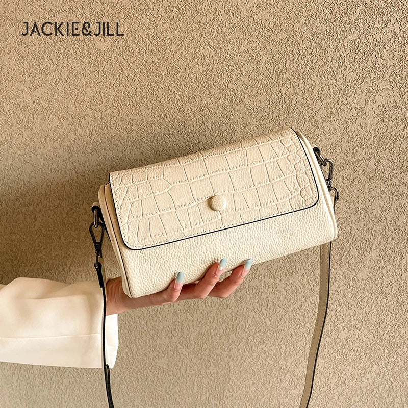 Cowhide Women's Shoulder Bag All Match Messenger Handbag