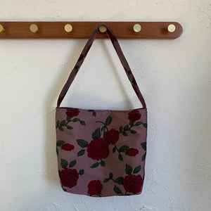 Floral Jacquard Women Shoulder Bag Retro Style Single Shoulder Messenger Handbag