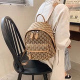 Jacquard Canvas Small Backpack for Women Girls Students