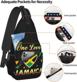 Jamaica Flag Sling Bag Crossbody Backpack Jamaican Travel Hiking