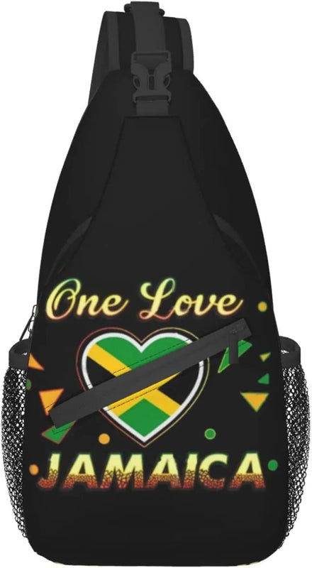 Jamaica Flag Sling Bag Crossbody Backpack Jamaican Travel Hiking