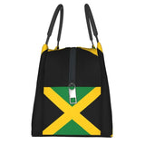 Jamaican Flag Insulated Lunch Bag Women Patriotism Reusable Lunch Tote