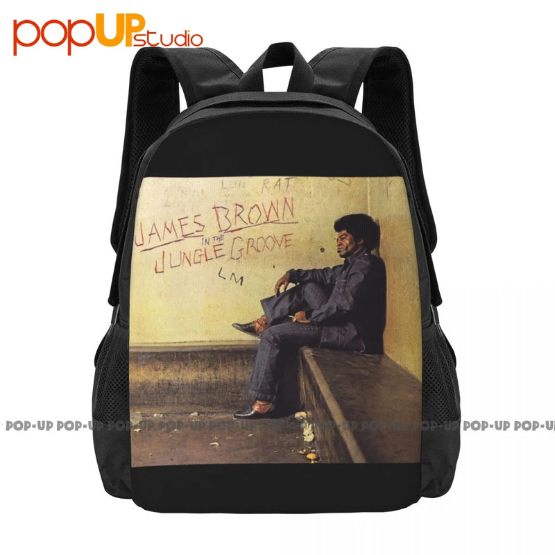 James Brown Funk Record Backpack Large Capacity Schoolbag