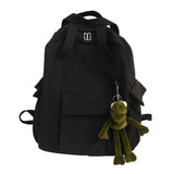 Waterproof Solid Women'S Backpack School Bag For Teenage Girl