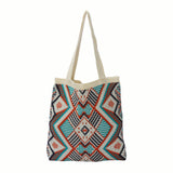 Jamhoo Knitting Shoulder Bag Boho Style Tote Top-handle Handbag