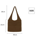 Jamhoo Women Hollow Woven Shoulder Bags Knitting Handbags Large Capacity