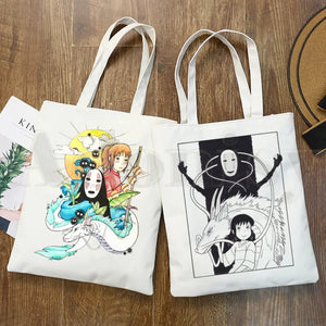 Japan Anime Spirited Away Hayao Handbag Women Canvas Bag