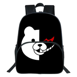 Japan Anime Danganronpa Backpacks Bear Pattern Bags Unisex Teens School Bag