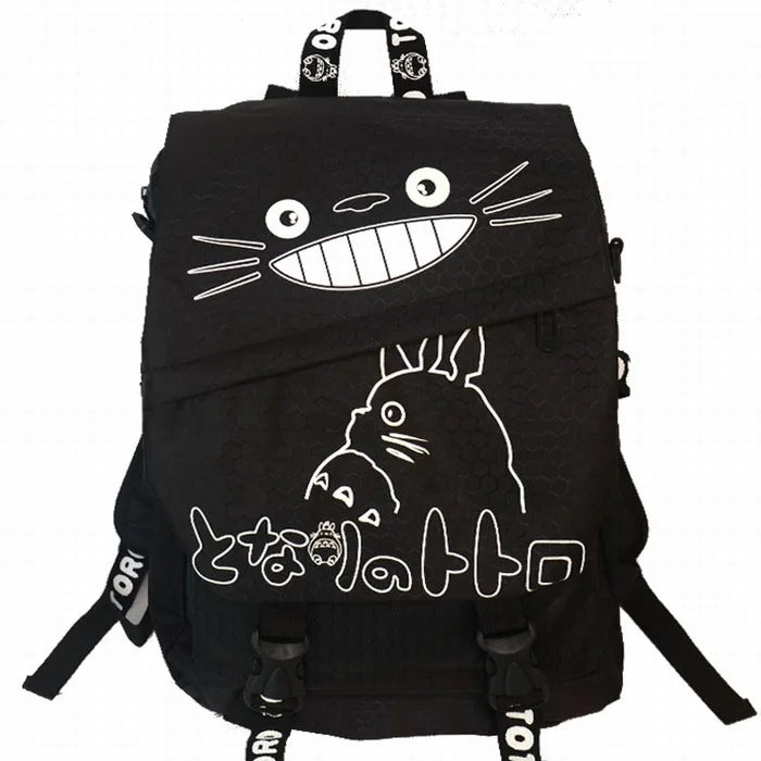 Japan Anime Miyazaki Totoro Canvas Adult Backpack School Bag