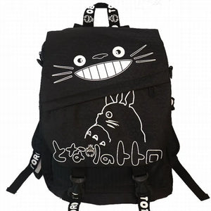 Japan Anime Miyazaki Totoro Canvas Adult Backpack School Bag