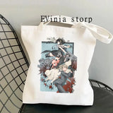 Japan Anime Spy x Family Anya Smug Print Canvas Bag Women's Large Shopping Tote