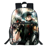 Japan Anime Tokyo Ghoul Backpack Boy Girl Bag Cartoon Double-layer Travel Bag