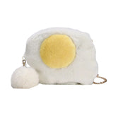 Funny Plush Yolk Crossbody Cute Handbag for Girls