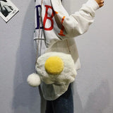 Funny Plush Yolk Crossbody Cute Handbag for Girls