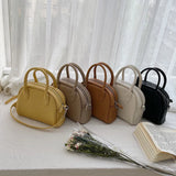 Japanese Square PU Leather Women's Shoulder Messenger Bag
