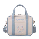 Japanese Lolita Style Girls Bags PU Leather Embroidered Bookbag