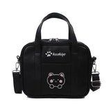 Japanese Lolita Style Girls Bags PU Leather Embroidered Bookbag