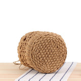 Portable Hollow Straw Beach Bag Vacation Photo Leisure Handbag