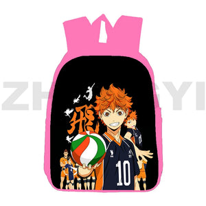 Japanese 12 Inch Pink 3D Anime Haikyuu Bag Nekoma Backpack